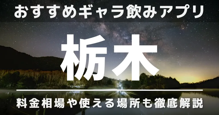 栃木でおすすめのギャラ飲みアプリを紹介！料金相場や使える場所なども徹底解説します 