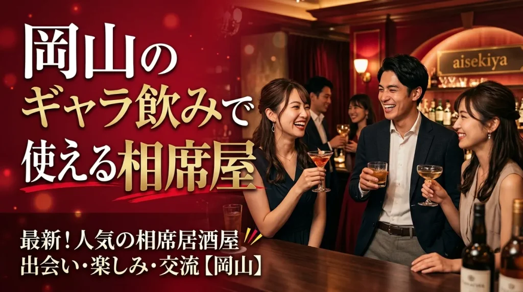 岡山のギャラ飲みで使える相席屋おすすめ3選 岡山のギャラ飲みで使える相席屋おすすめ3選