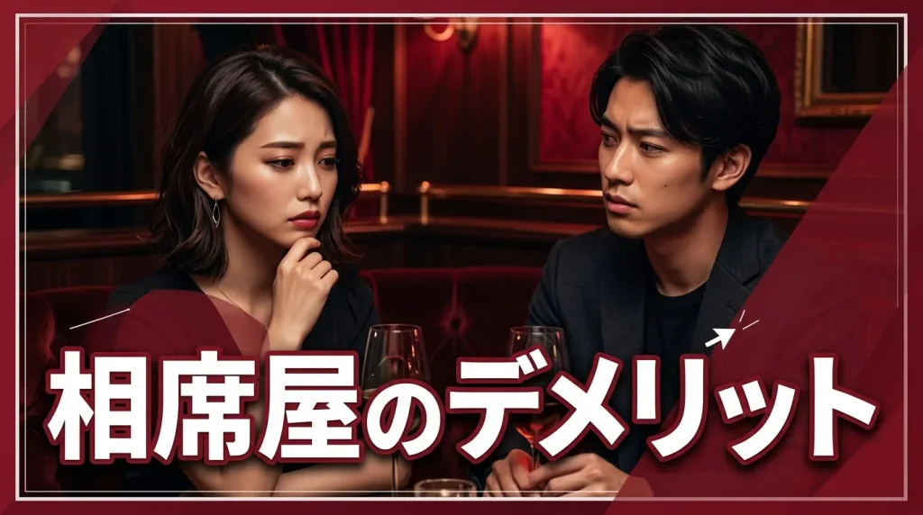 相席屋のデメリット 相席屋のデメリット