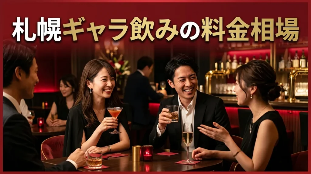 札幌ギャラ飲みの料金相場はいくら？男女別の相場を解説
