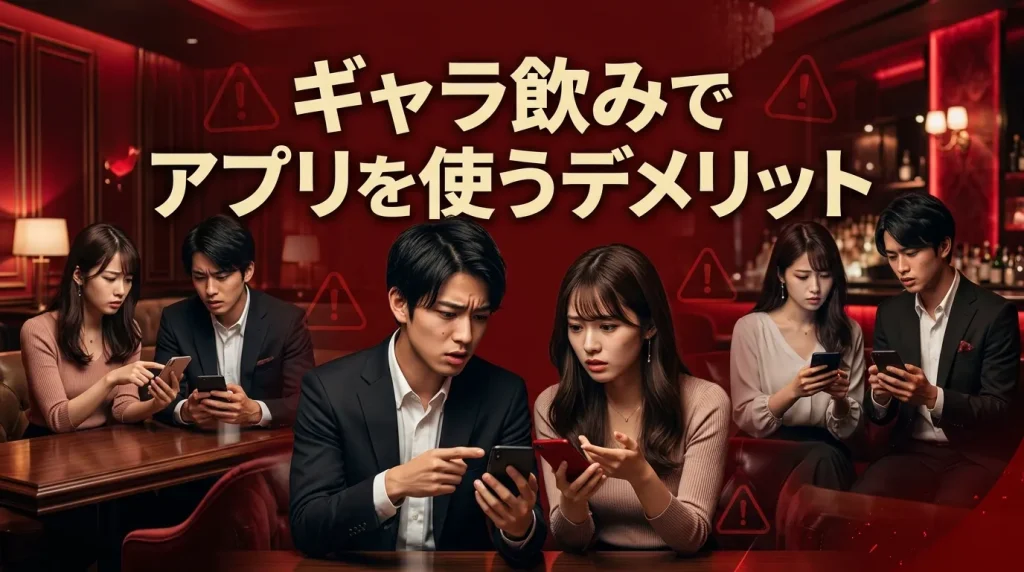 名古屋のギャラ飲みでアプリを使うデメリット 名古屋のギャラ飲みでアプリを使うデメリット