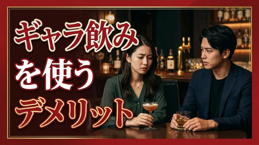 ギャラ飲みを使うデメリット ギャラ飲みを使うデメリット