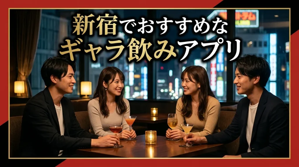 新宿でおすすめなギャラ飲みアプリ人気5選 新宿でおすすめなギャラ飲みアプリ人気5選