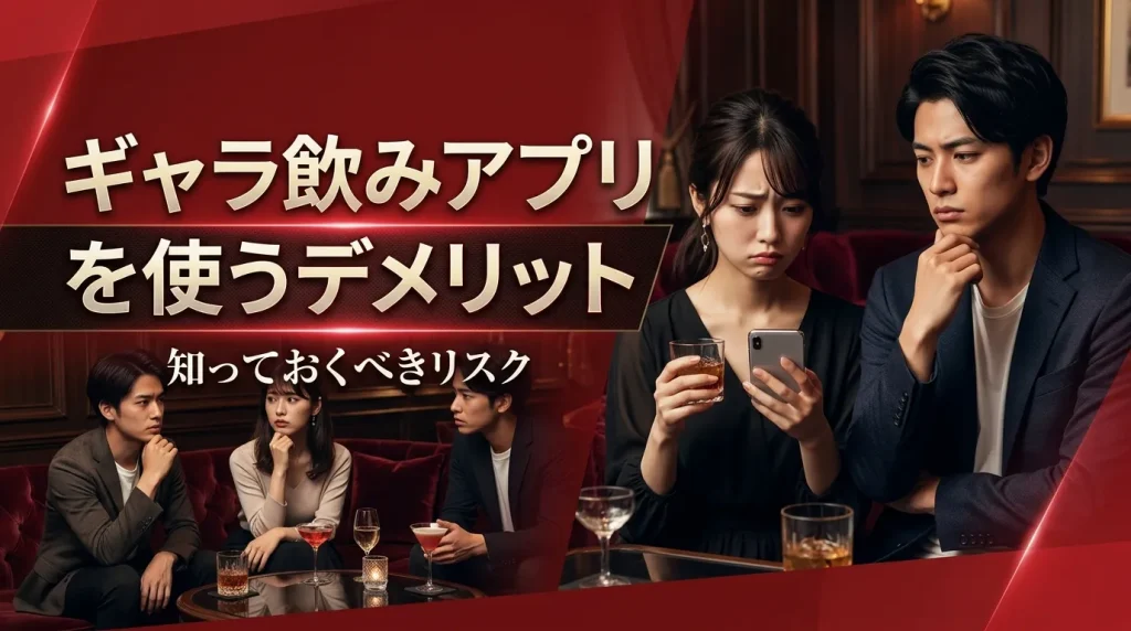 札幌でギャラ飲みアプリを使うデメリット