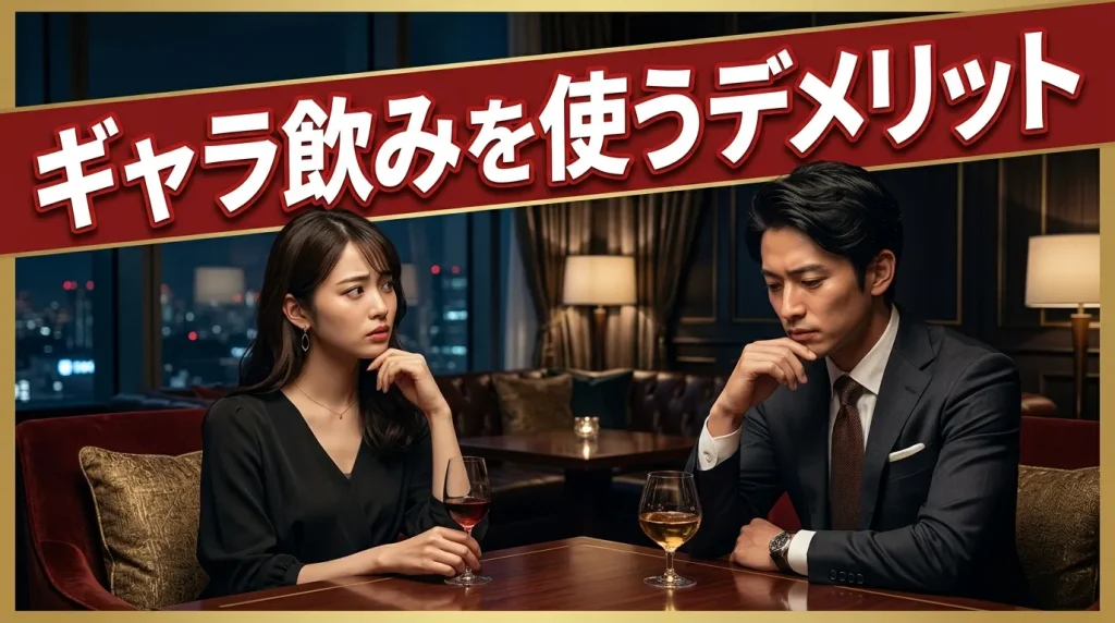 ギャラ飲みを使うデメリット3選 ギャラ飲みを使うデメリット3選