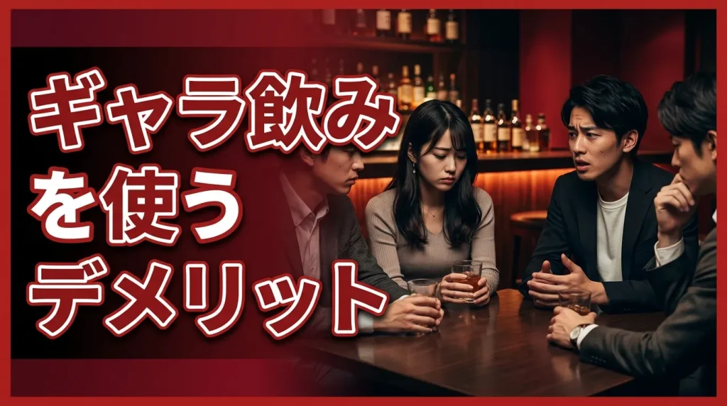 ギャラ飲みを使うデメリット ギャラ飲みを使うデメリット