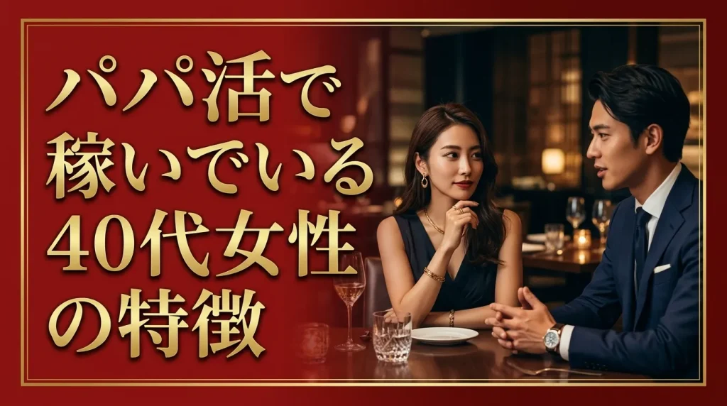 パパ活で稼いでいる40代女性の特徴 パパ活で稼いでいる40代女性の特徴