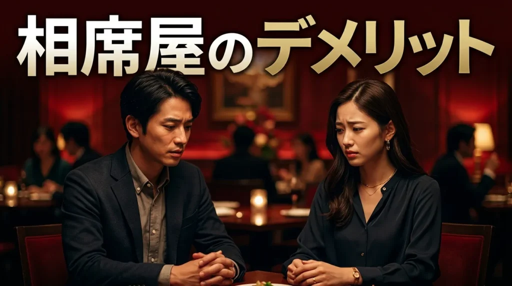 相席屋のデメリット 相席屋のデメリット