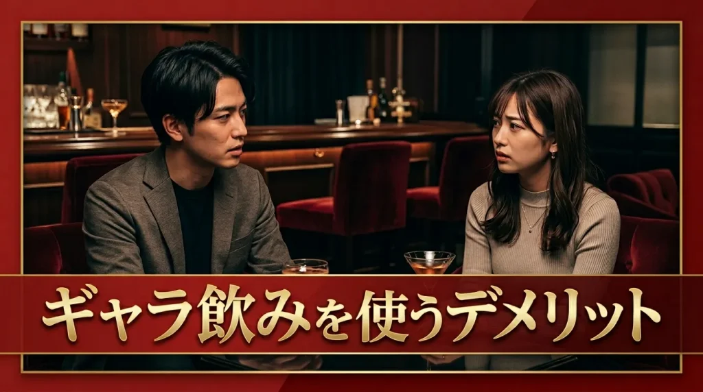 ギャラ飲みを使うデメリット3選 ギャラ飲みを使うデメリット3選