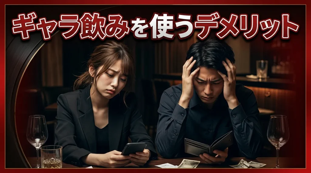 ギャラ飲みを使うデメリット3つ