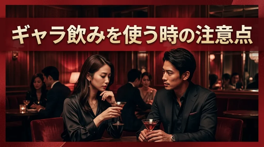 ギャラ飲みを使う時の注意点を解説！3つのデメリット