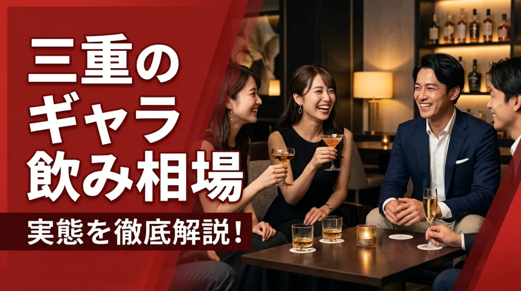 三重でのギャラ飲み相場はいくら？男女別の料金を解説