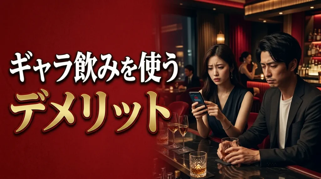 ギャラ飲みを使うデメリット ギャラ飲みを使うデメリット