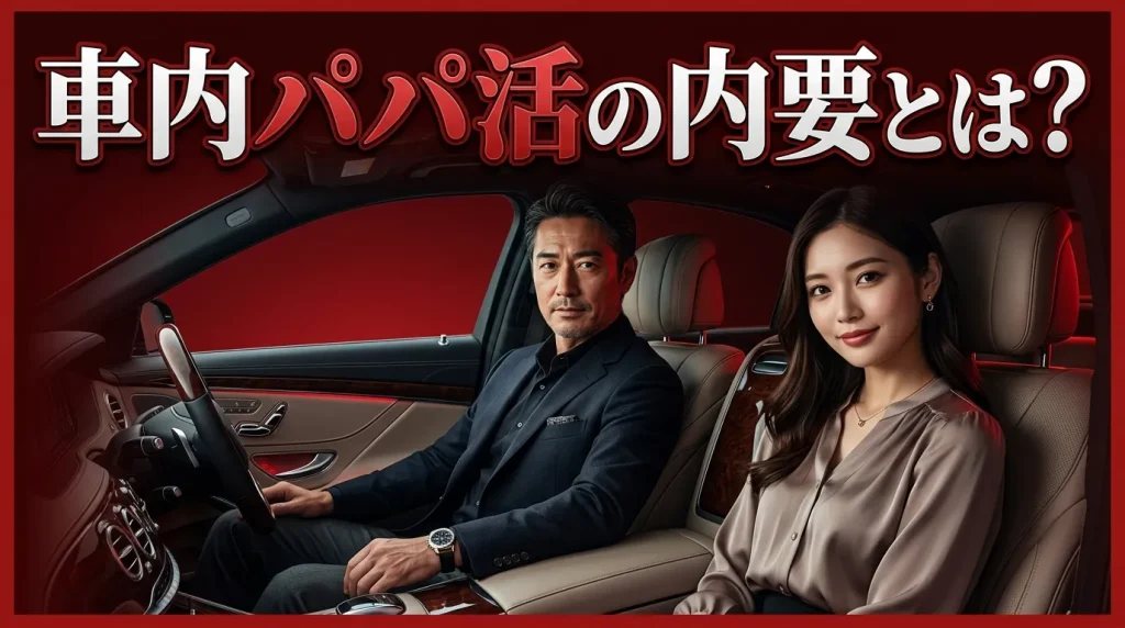 車内パパ活の内要とは？定番のデート内容を解説