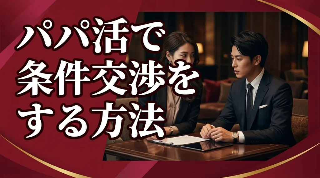男性がパパ活で条件交渉をする際の方法 男性がパパ活で条件交渉をする際の方法