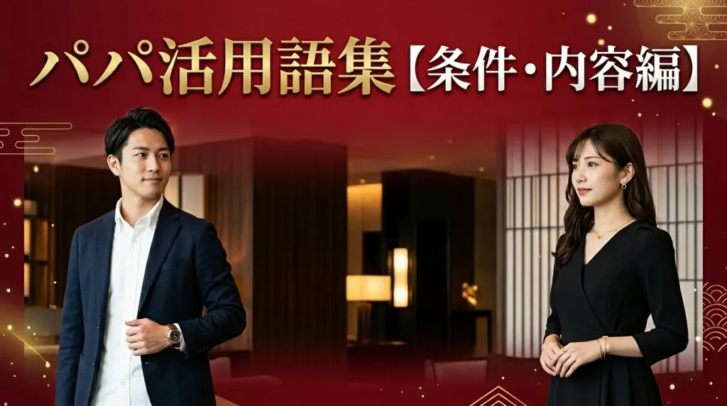 パパ活用語集【条件・内容編】 パパ活用語集【条件・内容編】