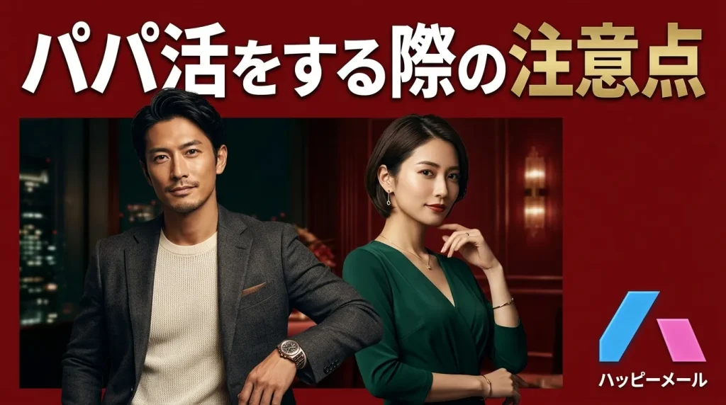 ハッピーメールでパパ活をする際の注意点 ハッピーメールでパパ活をする際の注意点