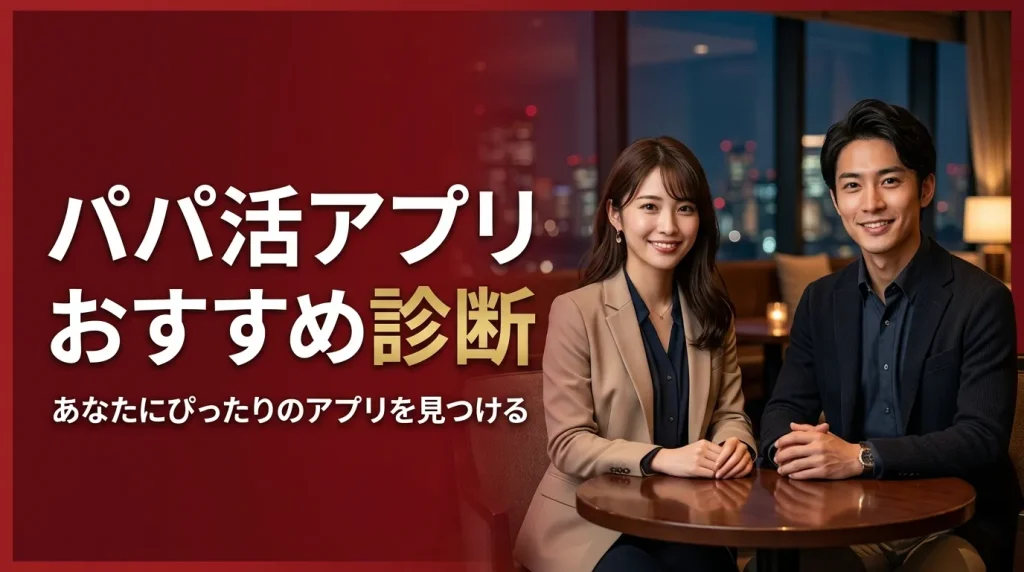 ぶっちゃけどれがいいの?5秒でわかるパパ活アプリおすすめ診断 ぶっちゃけどれがいいの?5秒でわかるパパ活アプリおすすめ診断