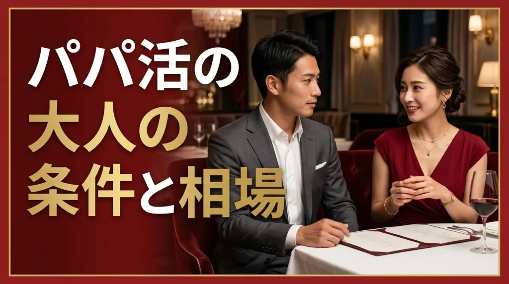 パパ活の大人(体の関係あり)の条件と相場 パパ活の大人(体の関係あり)の条件と相場