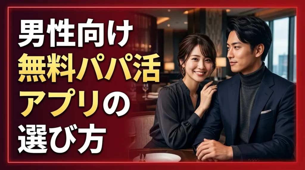 男性向け無料パパ活アプリ・サイトの選び方 男性向け無料パパ活アプリ・サイトの選び方