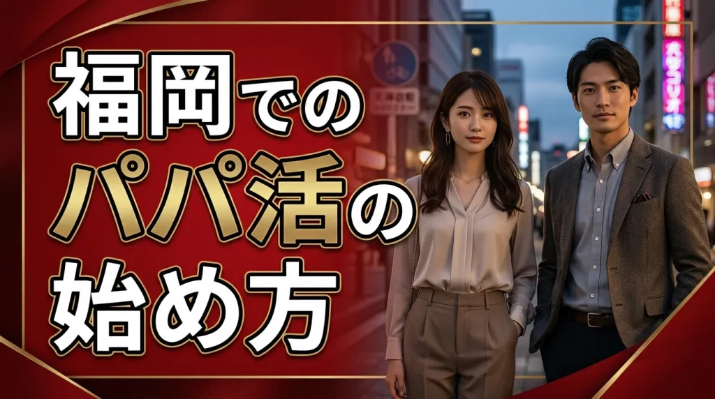 福岡のパパ活はどうやって始めるの？安全な出会い方