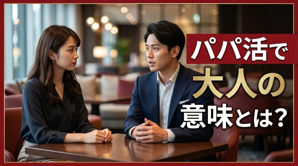パパ活で大人の意味とは? パパ活で大人の意味とは?