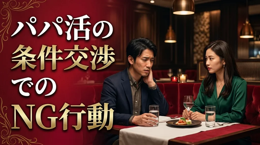 パパ活の条件交渉をする際に注意したいNG行動 パパ活の条件交渉をする際に注意したいNG行動