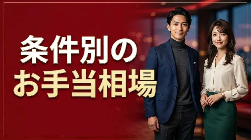 パパ活における条件別のお手当相場 パパ活における条件別のお手当相場