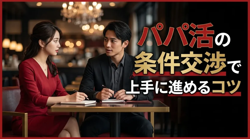 パパ活で条件交渉をする際に上手に進めるコツ パパ活で条件交渉をする際に上手に進めるコツ