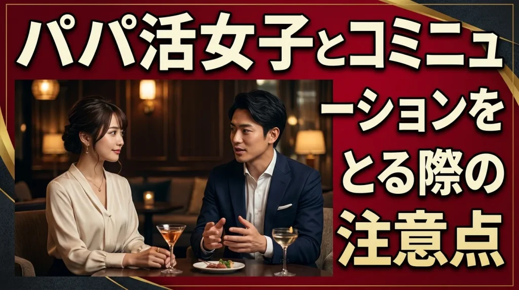 男性がパパ活女子とコミニュケーションをとる際の注意点 男性がパパ活女子とコミニュケーションをとる際の注意点