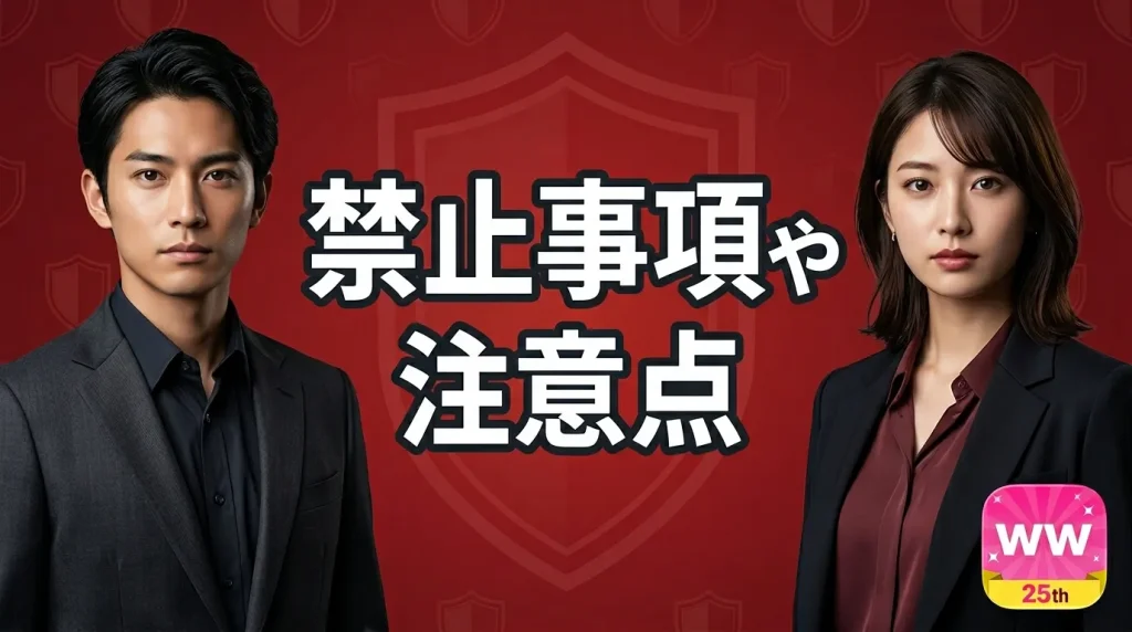 ワクワクメールでの禁止事項や注意点