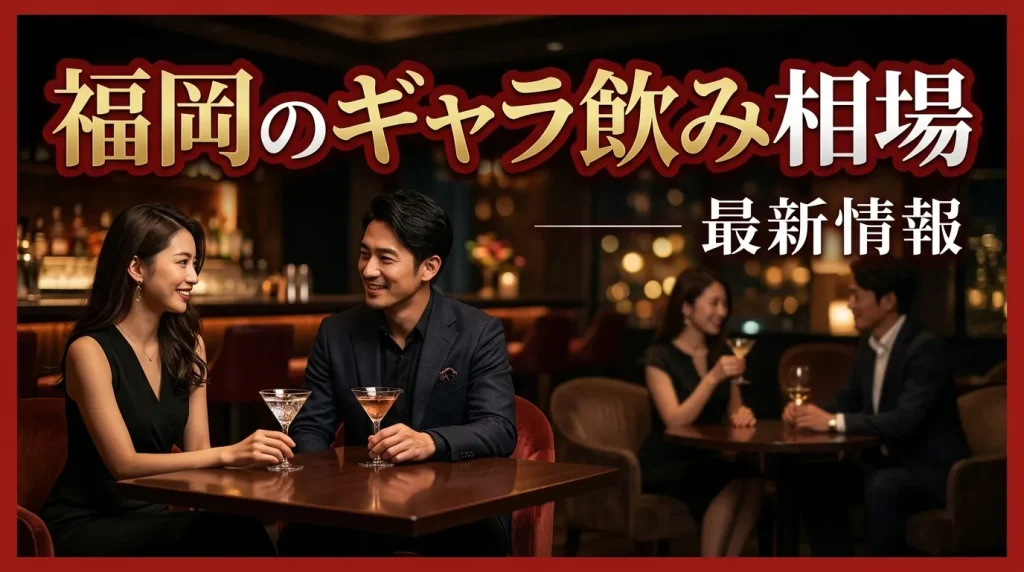 福岡のギャラ飲み相場はいくら？男女別のギャラを解説