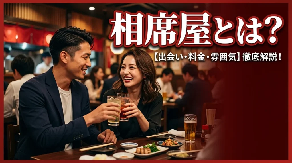 「相席屋」と相席ラウンジ、相席居酒屋との違い