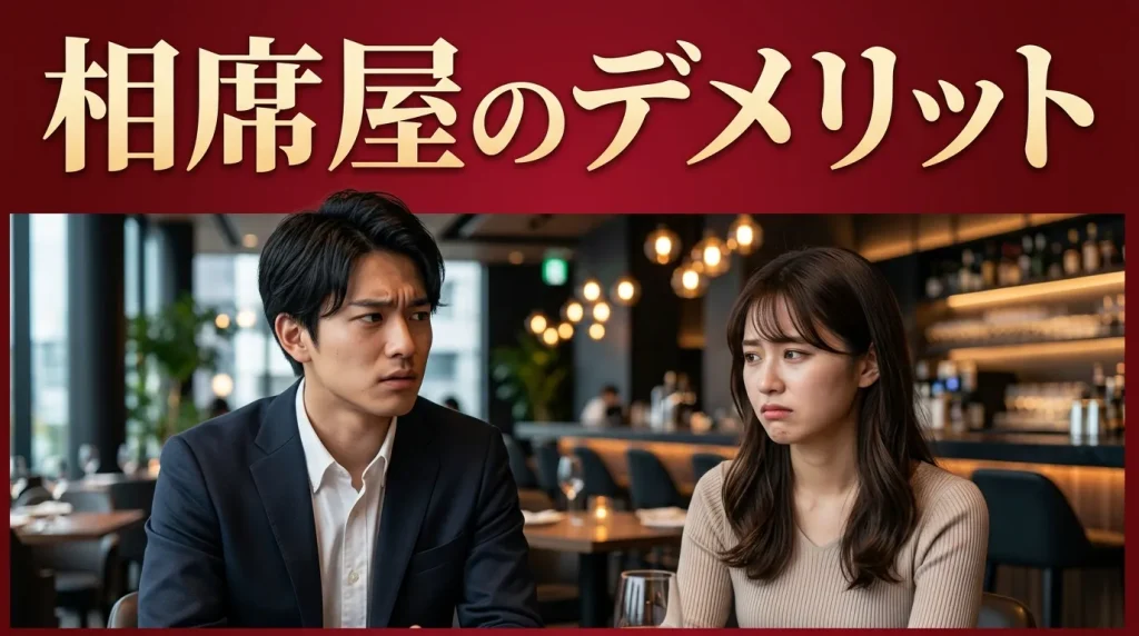 相席屋のデメリット 相席屋のデメリット