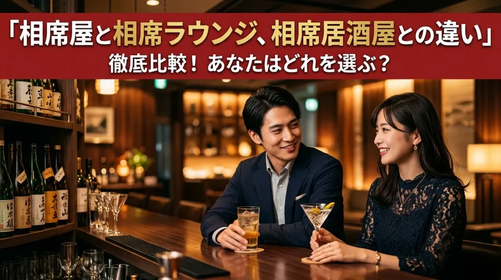 「相席屋」と相席ラウンジ、相席居酒屋との違い 「相席屋」と相席ラウンジ、相席居酒屋との違い