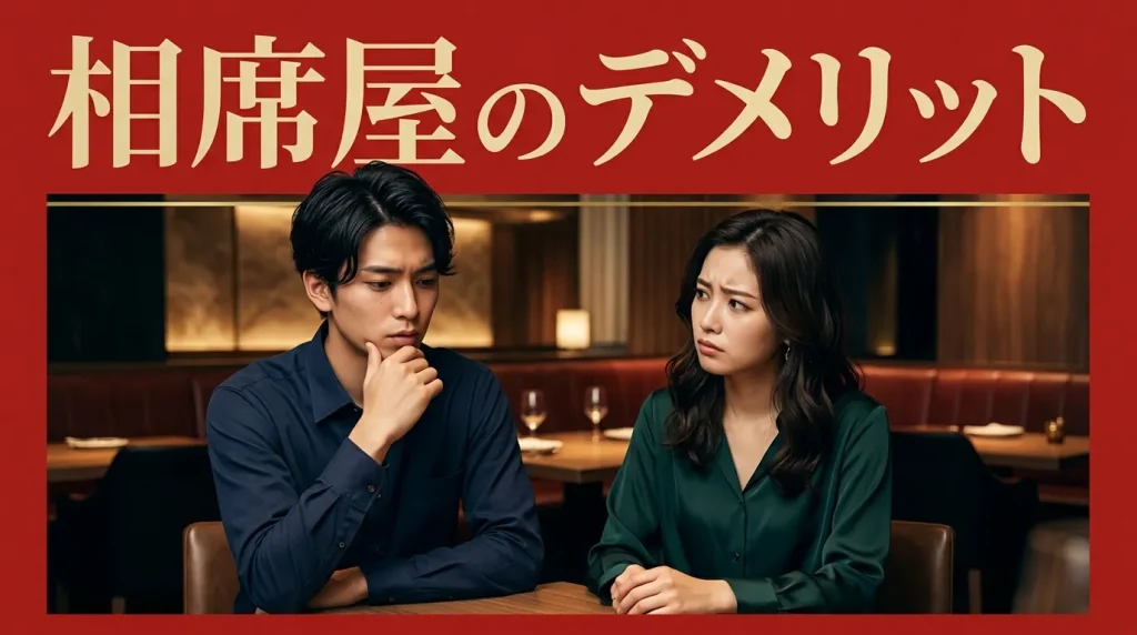 相席屋のデメリット 相席屋のデメリット