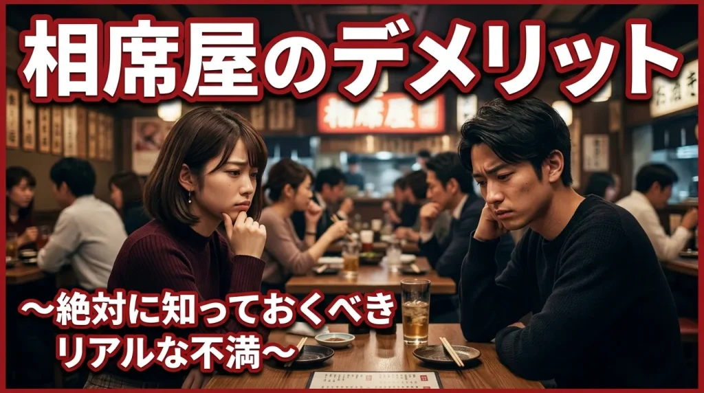 相席屋のデメリット 相席屋のデメリット