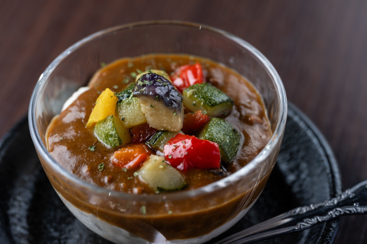 彩り夏野菜カレーのポテトサラダ